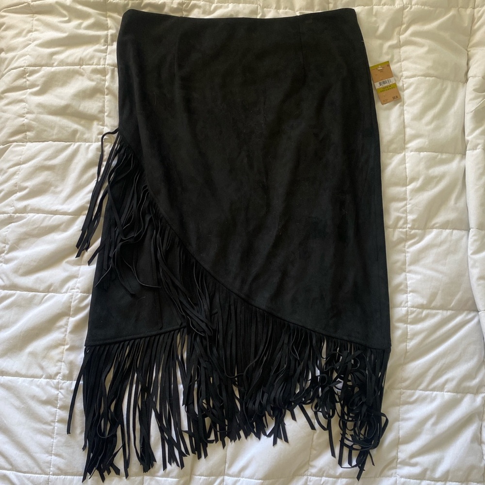 Western Gothic Boho Fringe Skirt